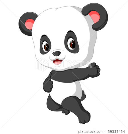 Cute Baby Panda Cartoon Stock Illustration