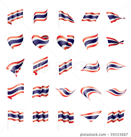 Thailand flag, vector illustration 39333887
