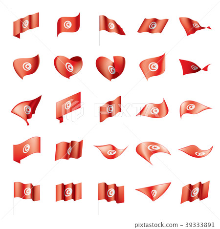 Tunisia flag, vector illustration 39333891
