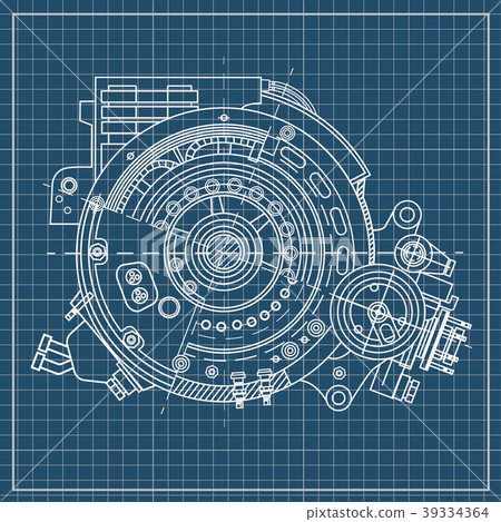 Drawing the electric motor section representing 39334364
