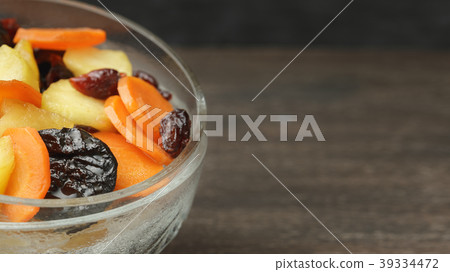 Tzimmes or tsimmes in a vintage glass bowl 39334472