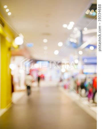 Blurred image of interior in shopping mall. Blurred image of interior in shopping mall. 39334688