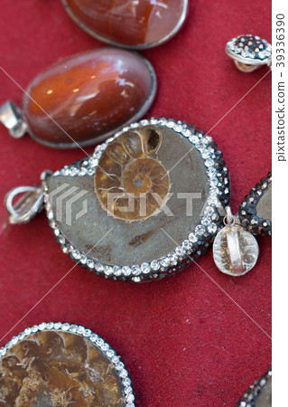 natural mineral gemstones as a necklace 39336390