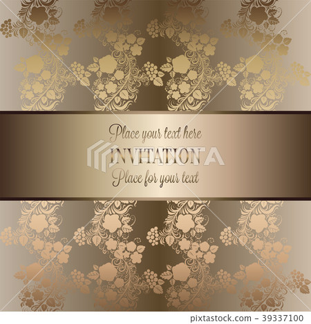 Vintage baroque Wedding Invitation template Vintage baroque Wedding Invitation template 39337100