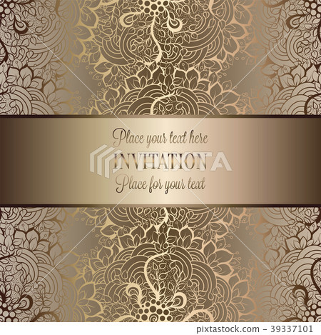 Vintage baroque Wedding Invitation template 39337101