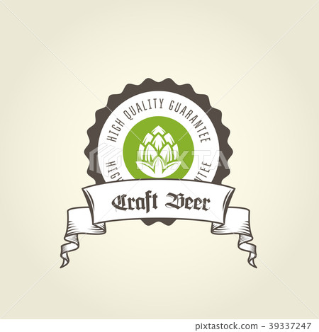 Craft beer vintage emblem - private brewery label 39337247