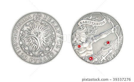 Silver coin Astrological sign sagittarius 39337276