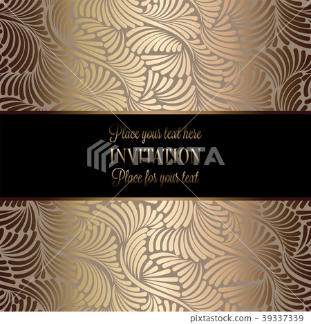 Vintage baroque Wedding Invitation template 39337339