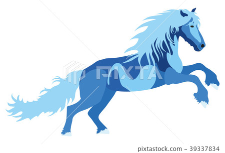 Illustration blue Horse 39337834