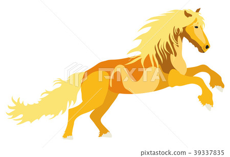 Illustration yellow Horse 39337835