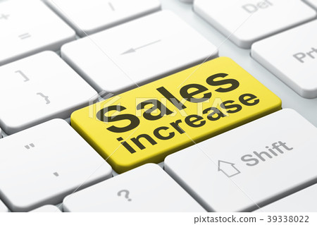 Advertising concept: Sales Increase on computer 39338022