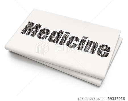 Medicine concept: Medicine on Blank Newspaper Medicine concept: Medicine on Blank Newspaper 39338038