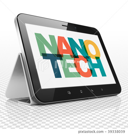 Science concept: Tablet Computer with Nanotech on 39338039