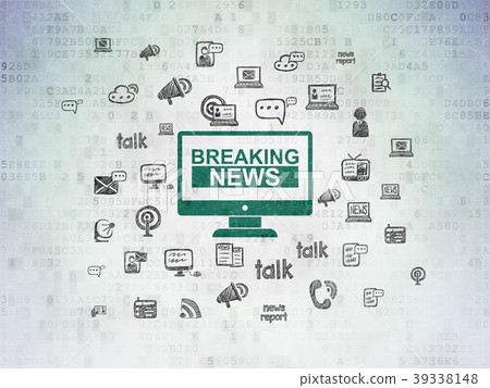 News concept: Breaking News On Screen on Digital 39338148
