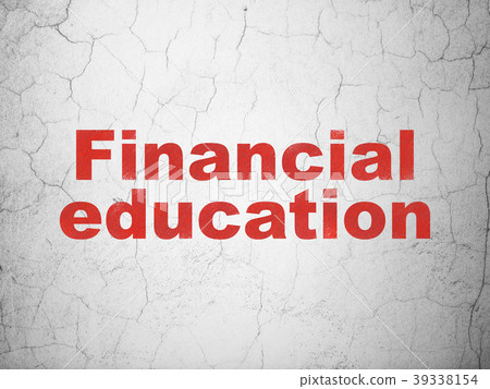 Studying concept: Financial Education on wall 39338154