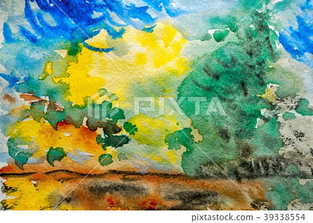 Watercolor landscape 39338554