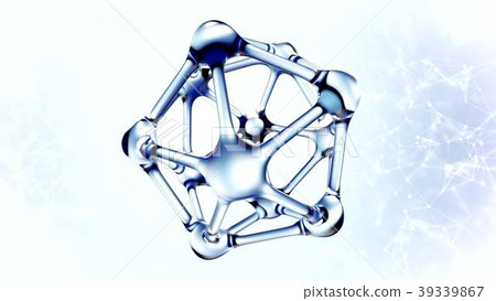 DNA molecule made of water 3d illustration 39339867