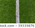 Artificial grass and straight line 39339876