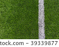 Artificial grass and straight line 39339877