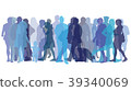 Vector illustration with colored figures of people 39340069