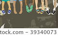 Vector illustration of hanging the feet  39340073