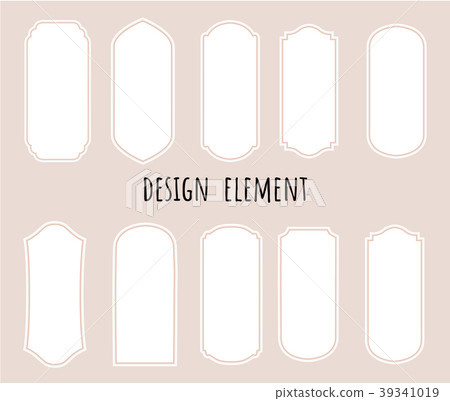 Vector set vintage labels and frame. 39341019
