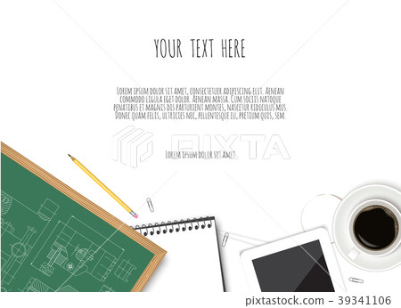 Workplace engineer in a top view. Workplace engineer in a top view. 39341106