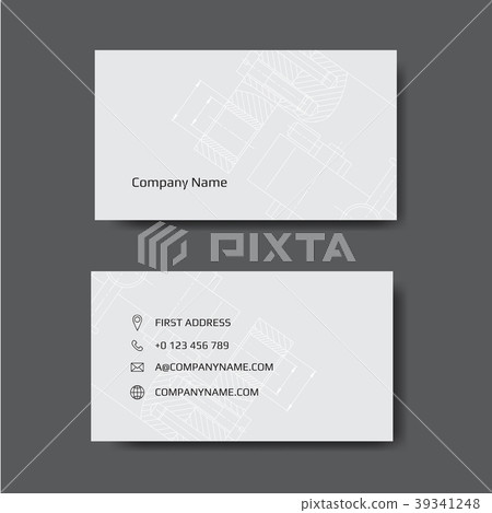 Set of engineering business card. Set of engineering business card. 39341248