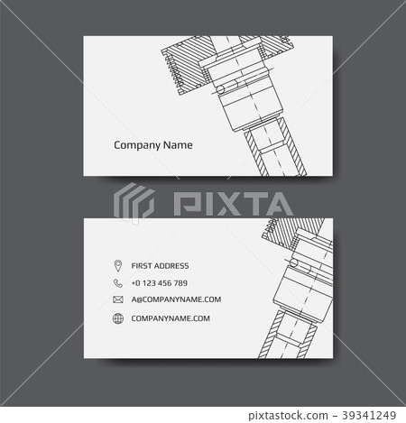 business card for engineer and Mechanical.  39341249