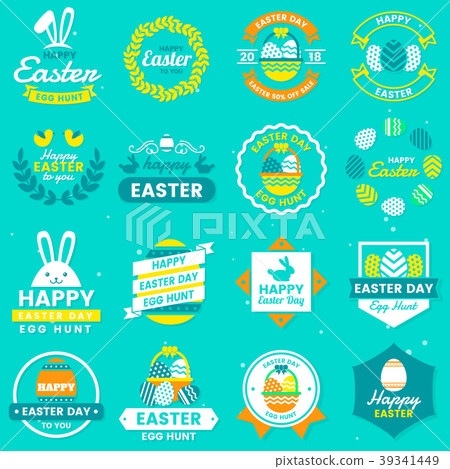 Easter Day Vector Logo for banner 39341449