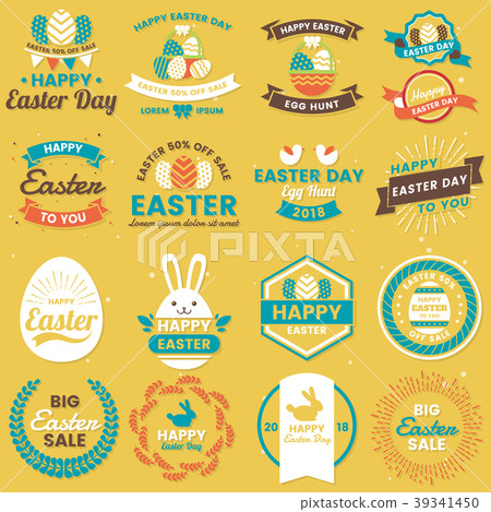 Easter Day Vector Logo for banner 39341450