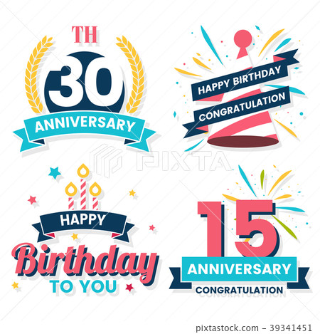 Happy Birthday Vector Logo for banner 39341451