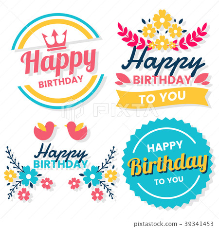 Happy Birthday Vector Logo for banner 39341453