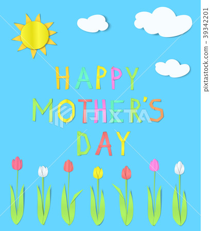 Happy Mothers Day greeting card. Happy Mothers Day greeting card. 39342201