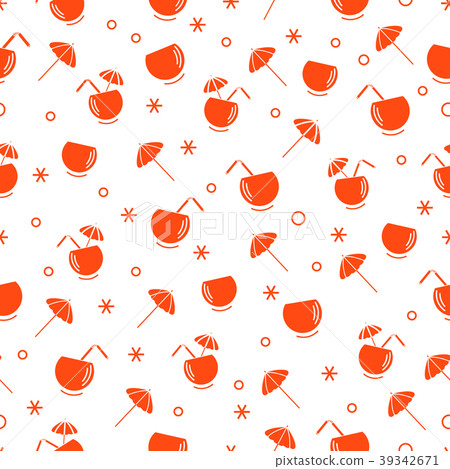 Cute seamless pattern with cocktail in half Cute seamless pattern with cocktail in half 39342671