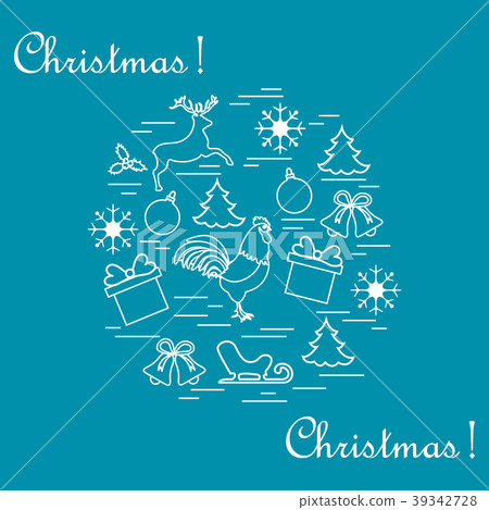 different new year and christmas symbols arranged different new year and christmas symbols arranged 39342728