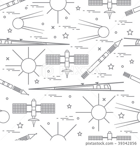 Seamless pattern with variety space exploration 39342856