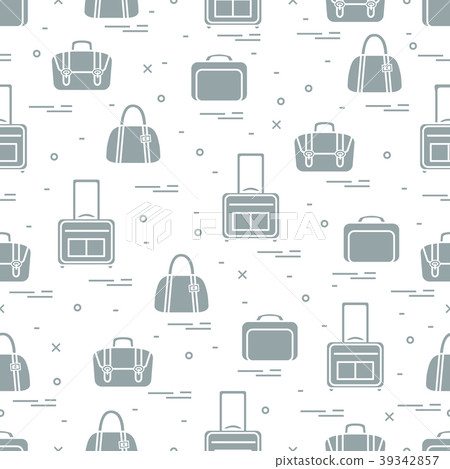 Cute seamless pattern with different bag and 39342857