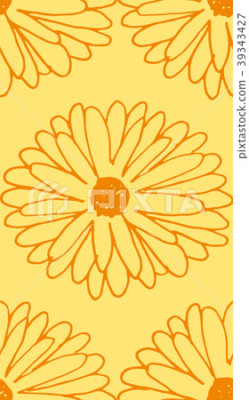 calendula seamless pattern 39343427