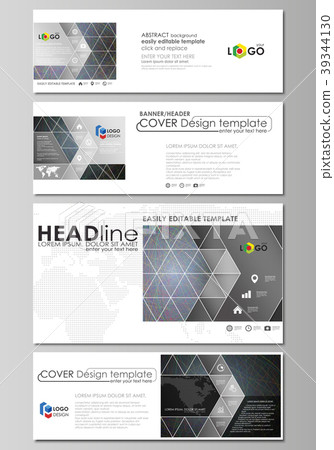 Social media and email headers set, modern banners Social media and email headers set, modern banners 39344130