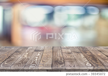 Empty wooden table for product placement 39345872