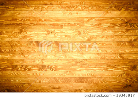 Floor of old wooden plank boards. 39345917