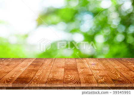 Empty wooden table perspective for product 39345991
