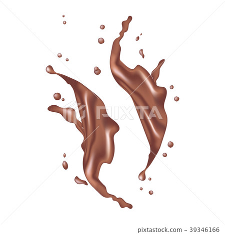 3d realistic twisted dark chocolate milk splash   39346166