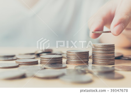 Saving money for investment concept Saving money for investment concept 39347678