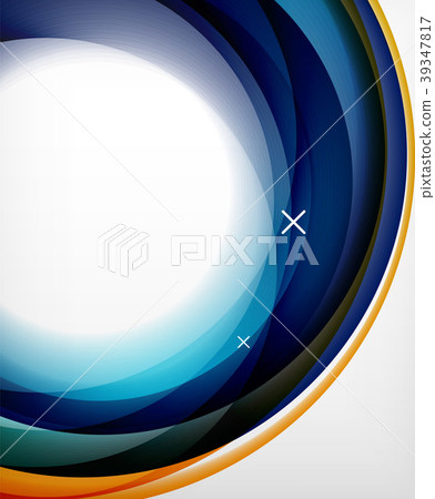 Vector transparent color wave lines abstract 39347817