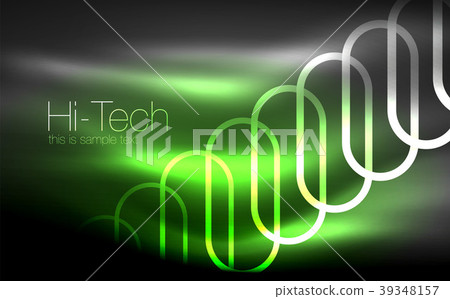 Glowing ellipses dark background, waves and swirl Glowing ellipses dark background, waves and swirl 39348157