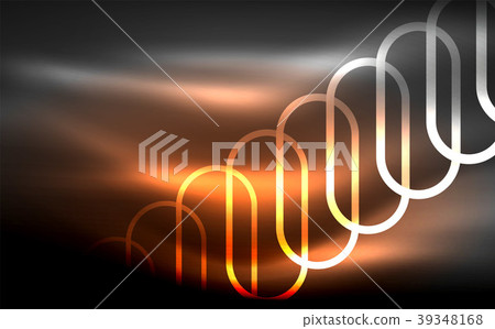 Glowing ellipses dark background, waves and swirl Glowing ellipses dark background, waves and swirl 39348168