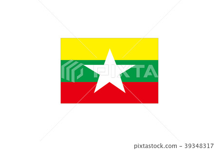 Flag of the world Myanmar 39348317