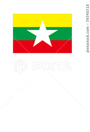 Flag of the world Myanmar 39348318